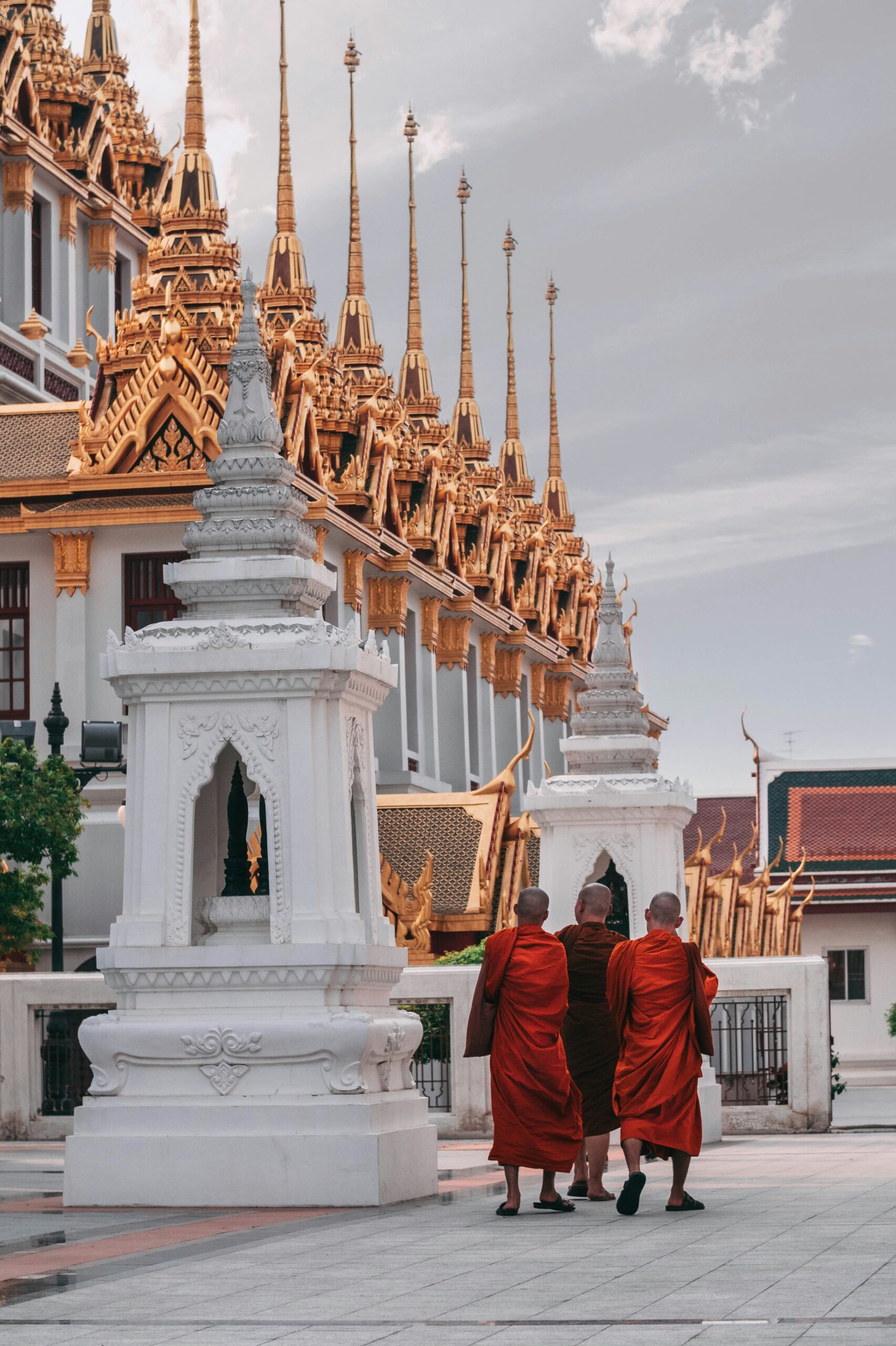 Monks at a Thai temple
