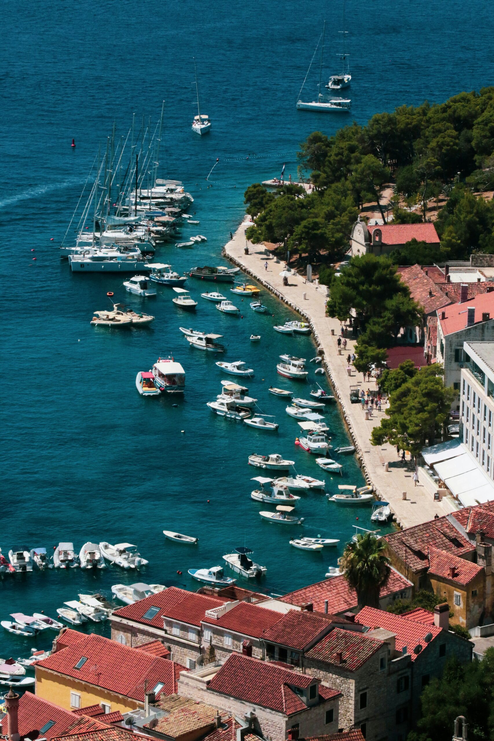Boats in the harbor of Croatia