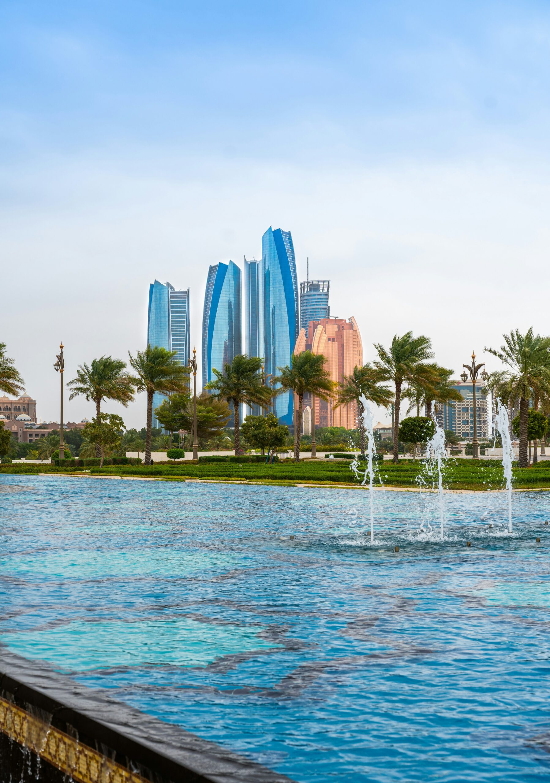 Skyline of Abu Dhabi in the United Arab Emirates