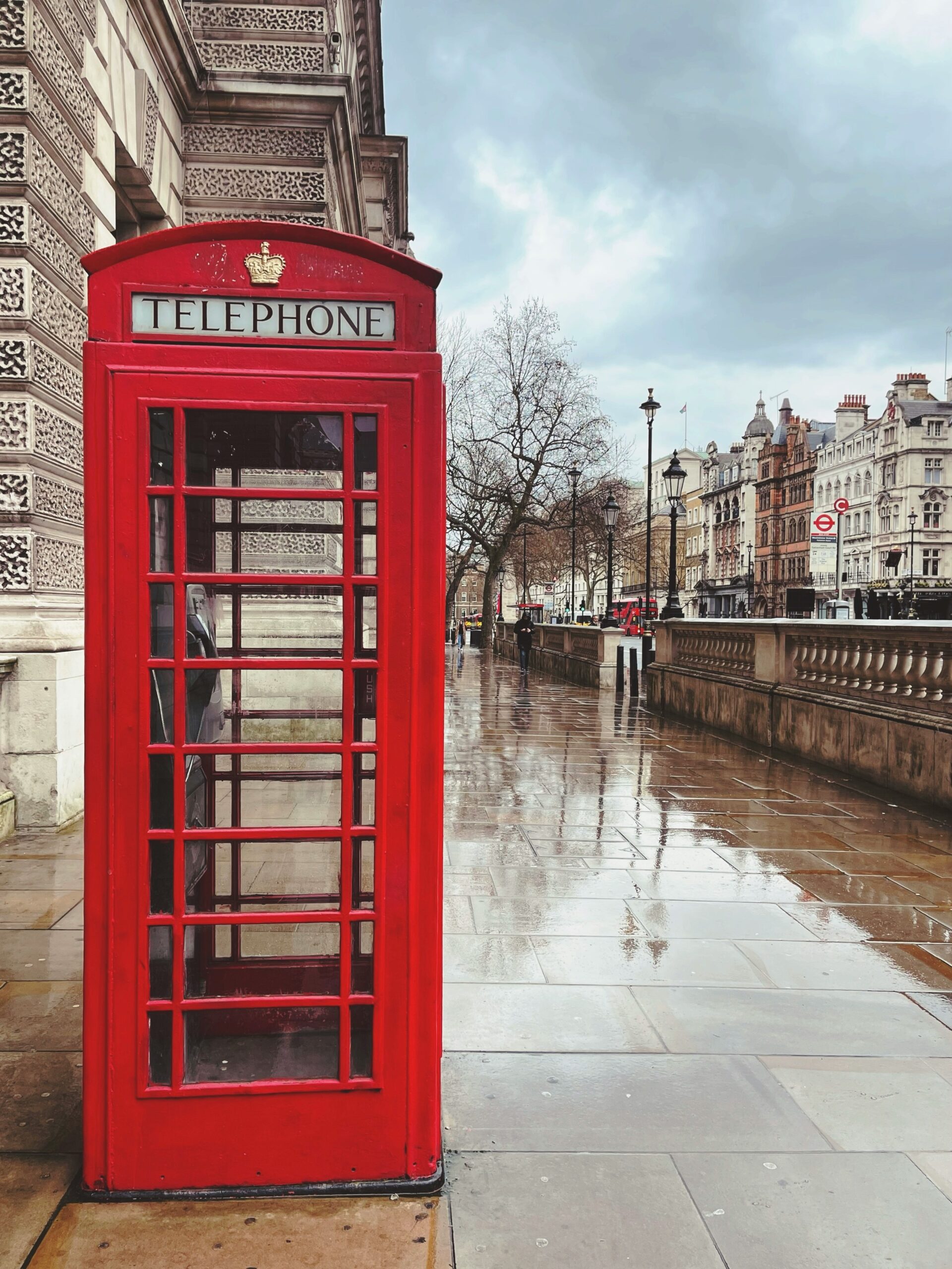 Telephone booth in the United Kingdom