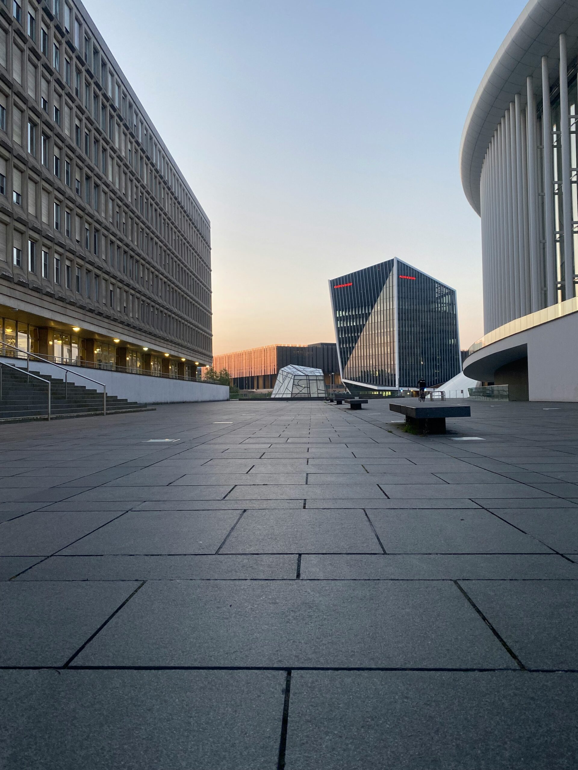 Business square in Luxembourg