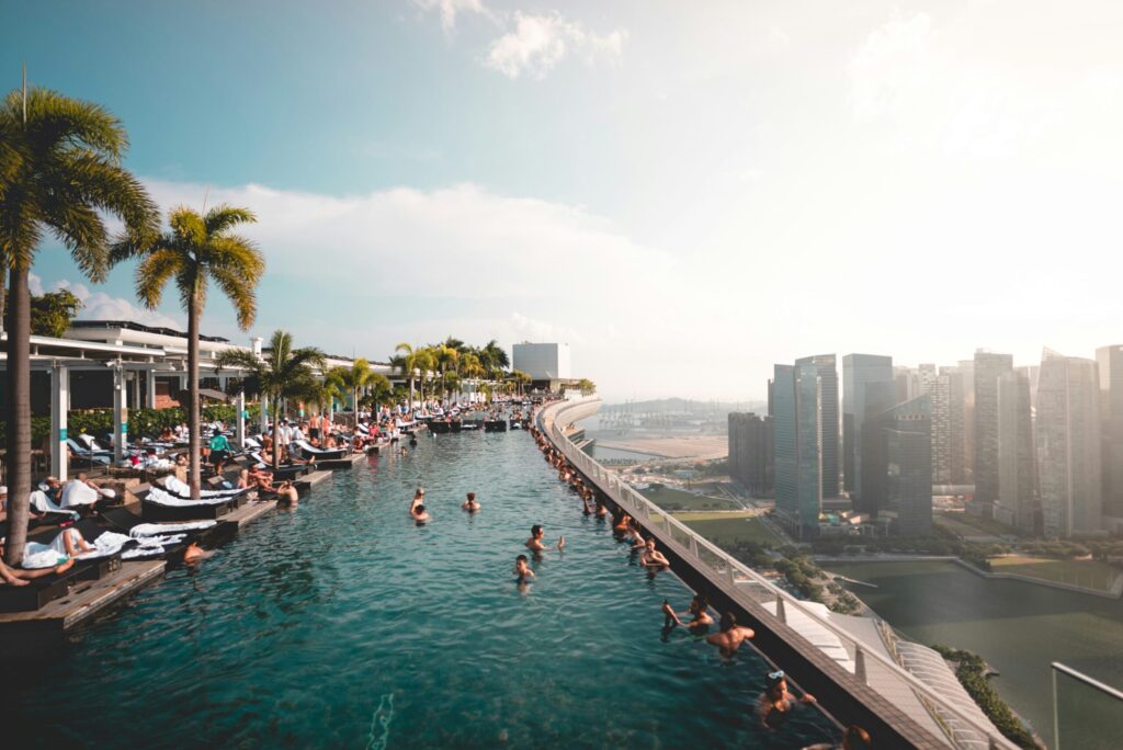 Marina Bay Sands Swimming Pool in Singapore