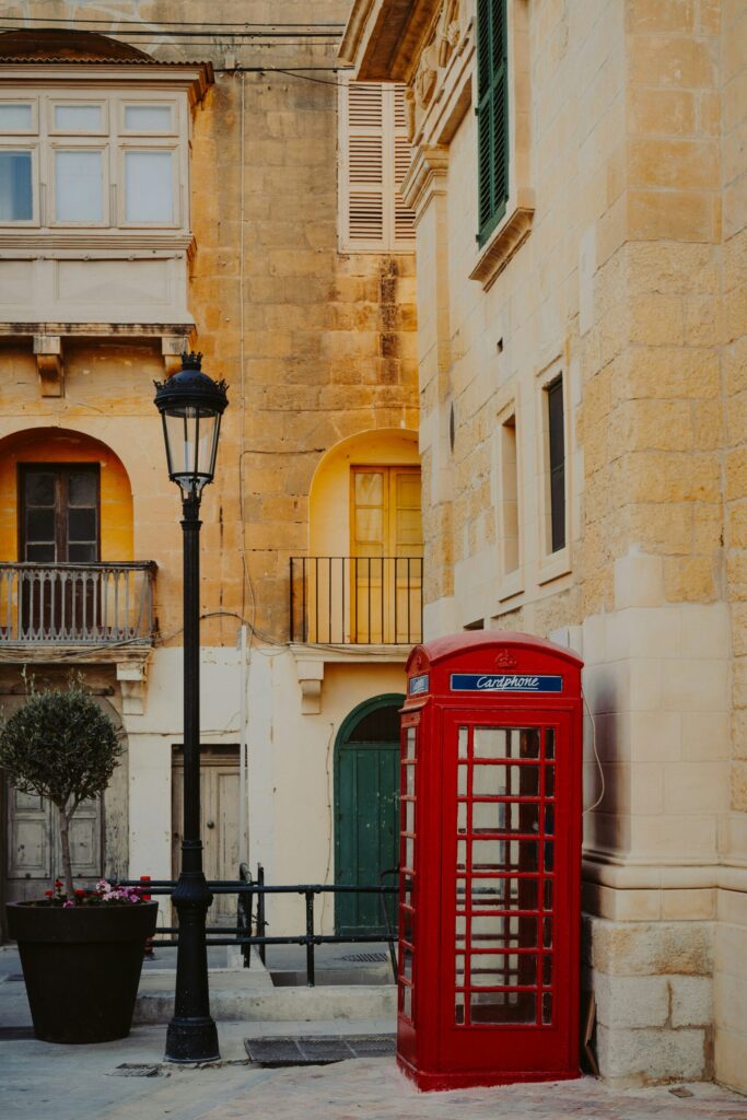 Phone booth in the streets of Malta